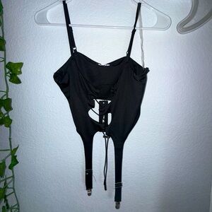 Fashion Nova Lace-Up Top – Size M (NWT)